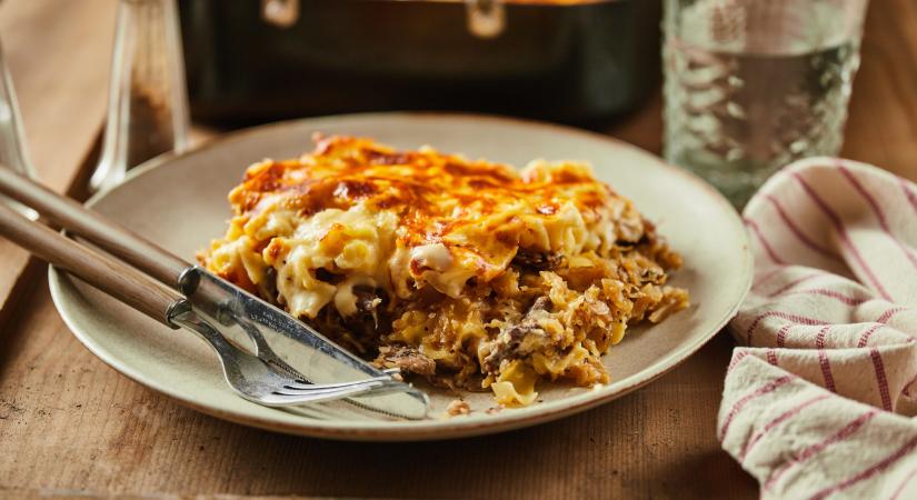 Káposztás tészta lasagne kacsával