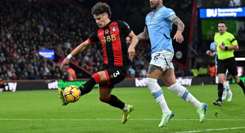 Kerkez gólpasszai segítségével verte a Bournemouth a ManCityt