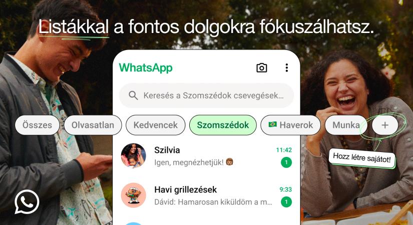 Egyéni listákkal jön a WhatsApp