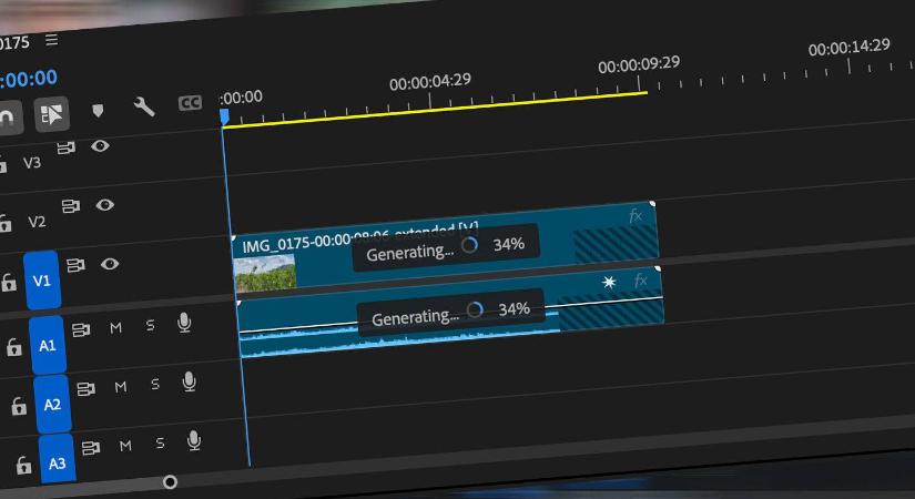 Adobe Premiere Pro: videó jelenetek kiegészítése AI segítséggel