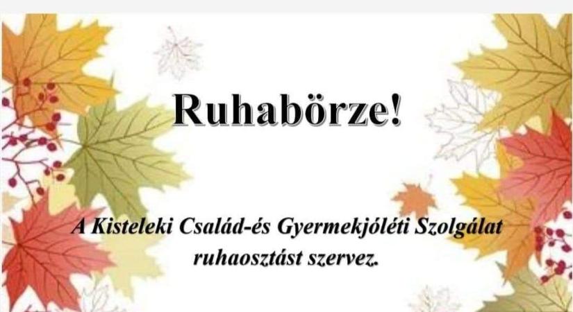 Ismét ruhabörze Kisteleken