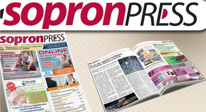 Már lapozhatják a SopronPress legújabb számát