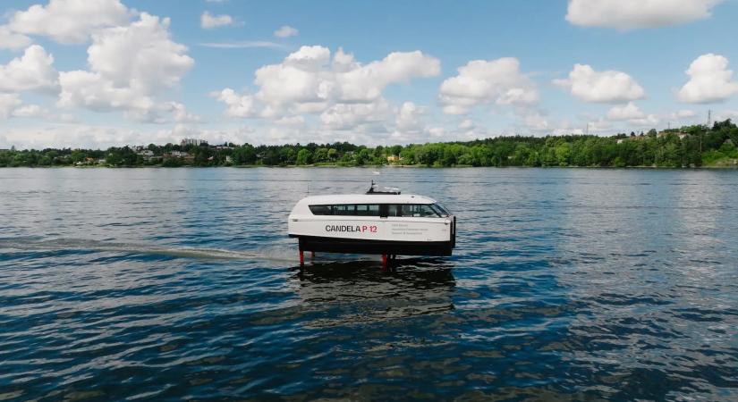 A víz felett lebegő elektromos szárnyashajó már a tömegközlekedés része Stockholmban