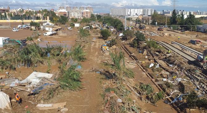 Extrém csapadékadatokat közöltek a Valencia térségét érintő özönvízről