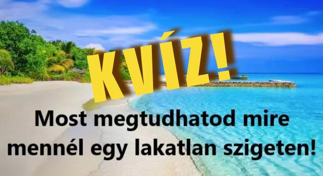 Szórakoztató Kvíz: Most megtudhatod mire mennél egy lakatlan szigeten!