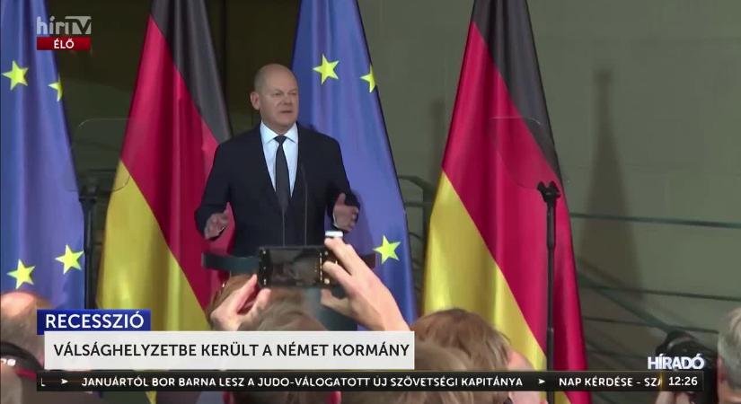 Válsághelyzetbe került a német kormány  videó