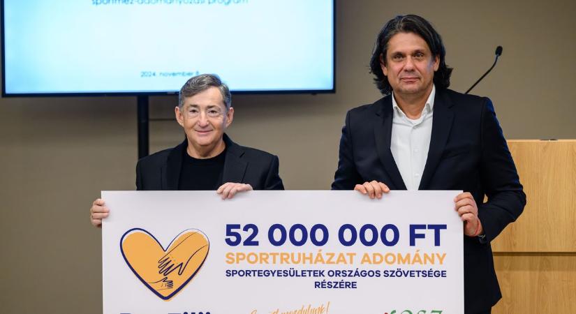 Sportmezeket adományozott 200 millió forint értékben gyerekeknek a Mészáros-csoport alapítványa