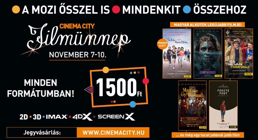 Magyar mozimaraton féláron a Cinema City Filmünnepen