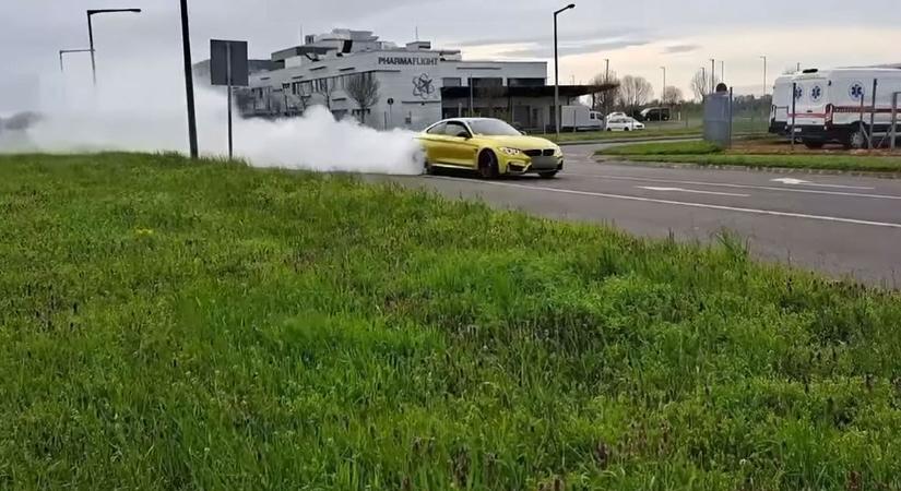 Saját maga töltötte fel a Facebookra a videót a BMW-s arról, ahogy driftel a debreceni úton