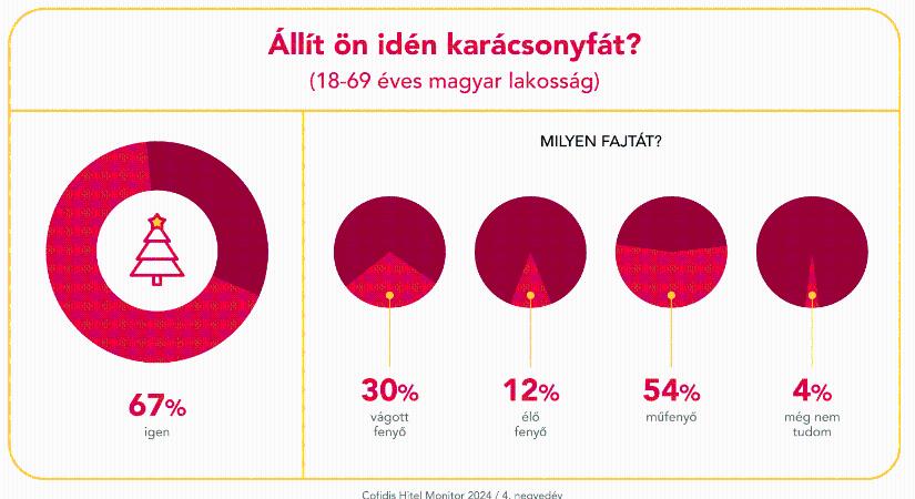 Mintegy 100 ezer forintot szánnak a magyarok az idei karácsonyra