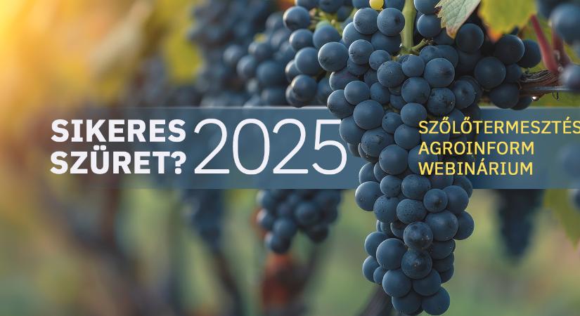 Sikeres szüret 2025? Szőlőtermesztés Agroinform webinárium