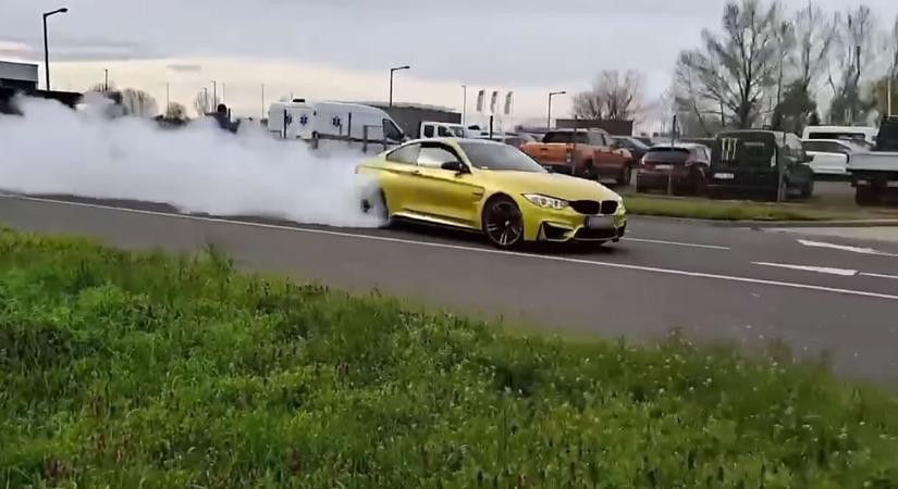 Eljárást indított a rendőrség a BMW-s ellen, aki saját maga töltött fel videót Facebookra a debreceni drifteléséről