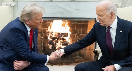 Üdv újra a Fehér Házban – Joe Biden az Ovális Irodában fogadta Donald Trumpot