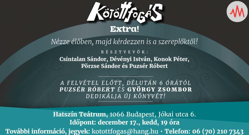 Jelentkezzen a decemberi Kötöttfogás Extrára!