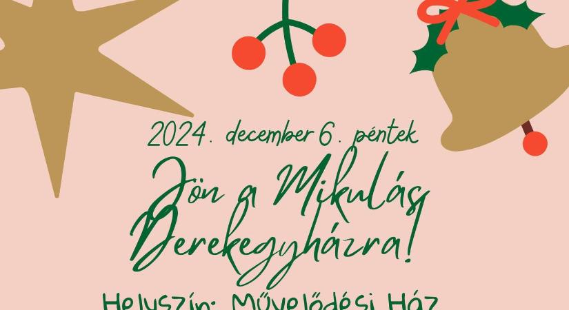 December 6-án jön a Mikulás Derekegyházára