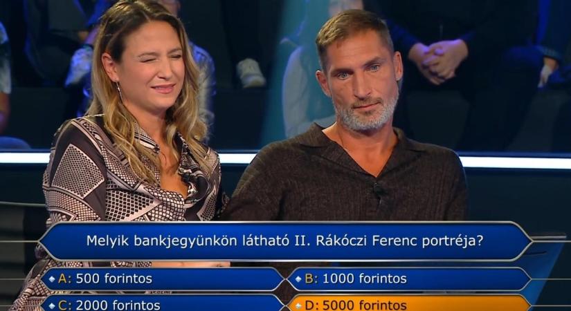 Dietz Gusztáv és Laky Zsuzsi felsültek a Legyen Ön is milliomos!-ban: nem tudták, melyik bankjegyen van II. Rákóczi Ferenc portréja – videó