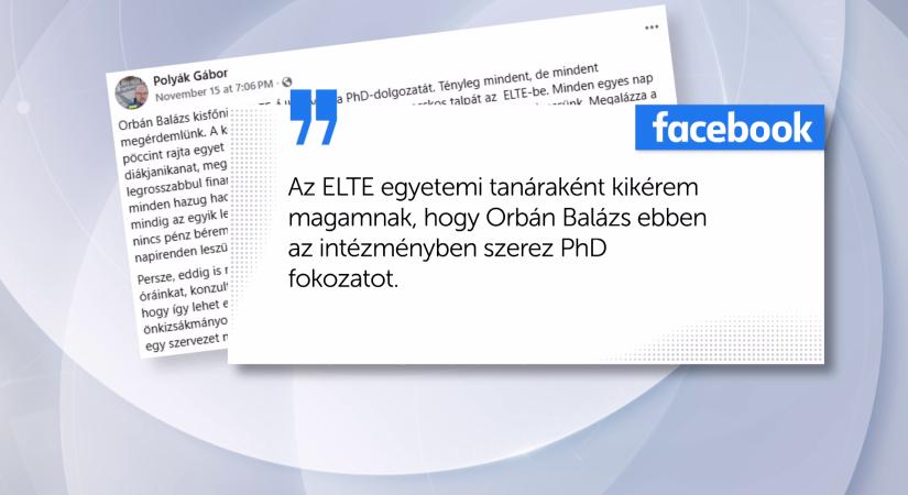 Az ELTE elhatárolódik tanszékvezetőjük kijelentésétől  videó