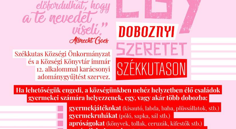 Idén sem marad Egy doboznyi szeretet nélkül Székkutas