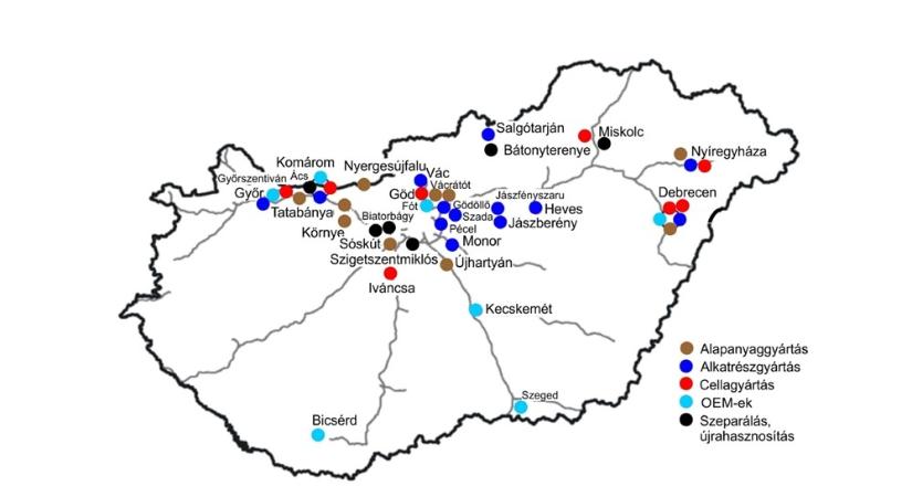 A Magyar Akkumulátor Szövetség frissen közzétett tanulmánya szerint tervben van a győrszentiváni akkumulátor-gyár