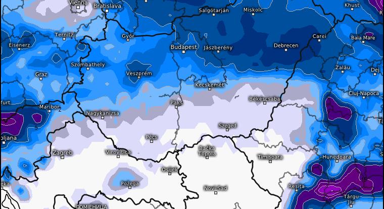 Mutatjuk, mennyi hó hullhat pénteken