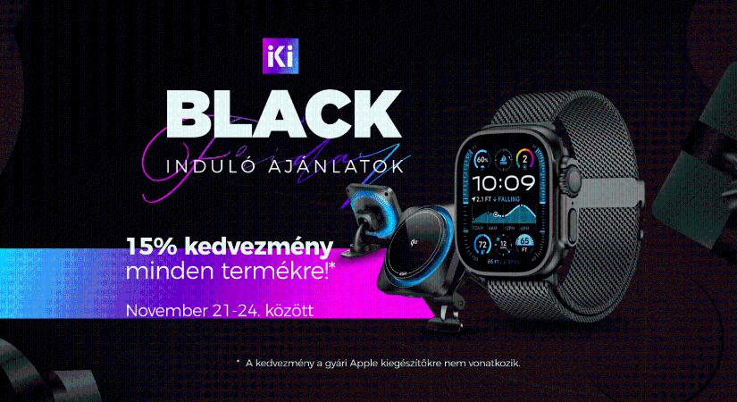 Elő-Black Friday az iKiegeszitok.hu-nál: 15% kedvezmény mindenre, egészen vasárnapig!