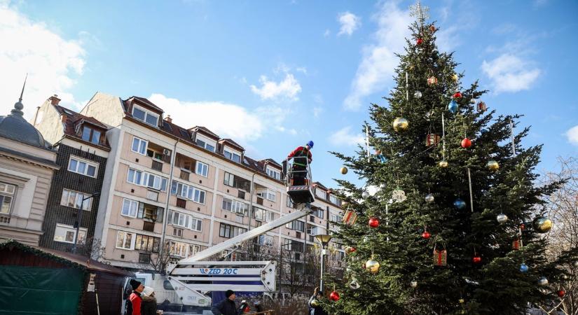 Ünnepi díszbe borult Szolnok karácsonyfája – galériával