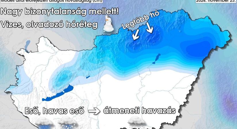 Havazás - Mennyi hó eshet Győrben és Sopronban?