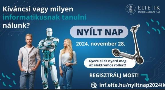 November 28: Nyílt Nap az ELTE Informatikai Karán