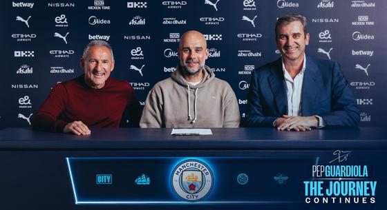 Szerződést hosszabbított Pep Guardiola a Manchester Cityvel