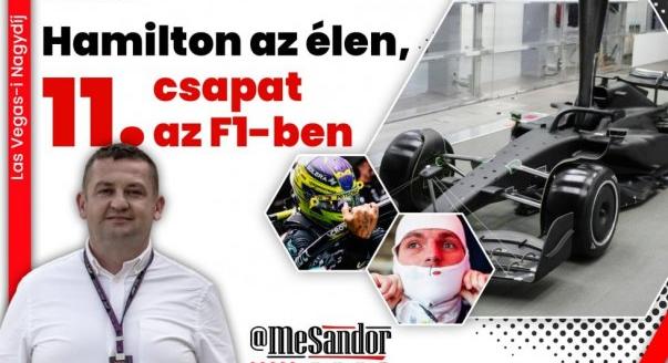 Helyszíni: Hamilton az élen, 11. csapat az F1-ben