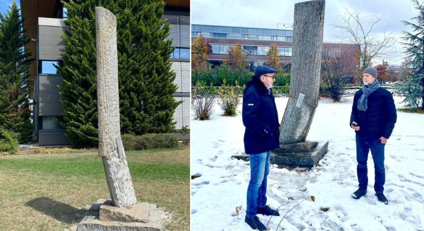 Óbudai parkba került a Lánchíd egy darabja