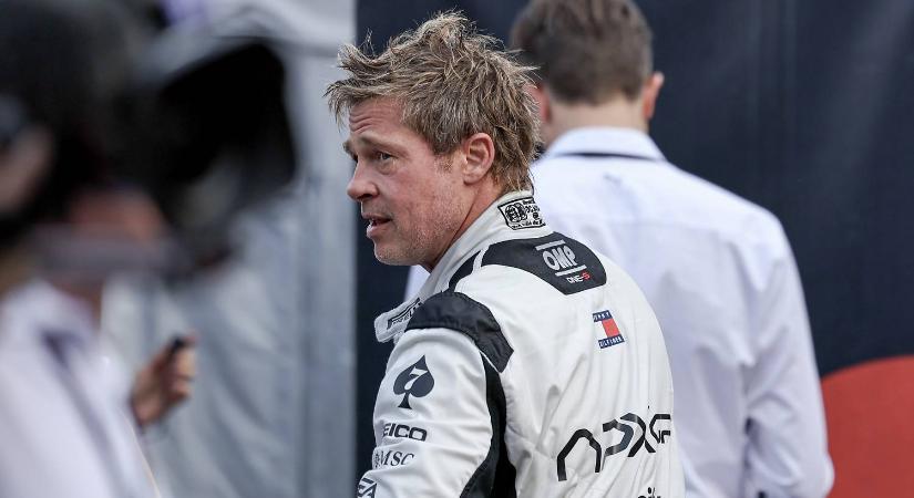 Így ájult el Brad Pitt autóversenyzőként a Las Vegas-i F1 pályán – videó