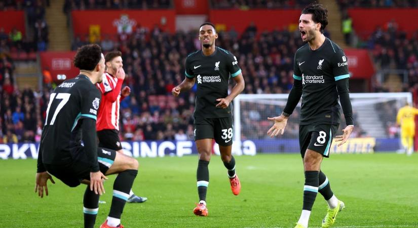 Szoboszlai Dominik ballal lőtt szenzációs gólt, a Liverpool fordított a Southampton ellen – videó