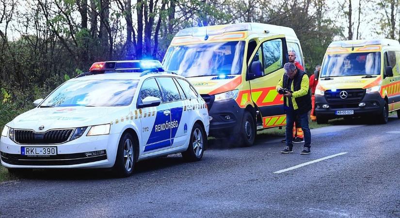 Villanyoszlopnak csapódott két jármű ütközött Bátaszék külterületén