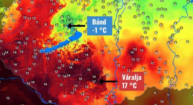 17 fok van a Mecseknél, eközben a Bakonyban még fagy