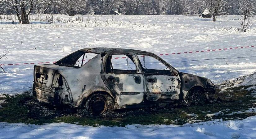 Férfi holttestét találták egy kiégett autóban Kárpátalján