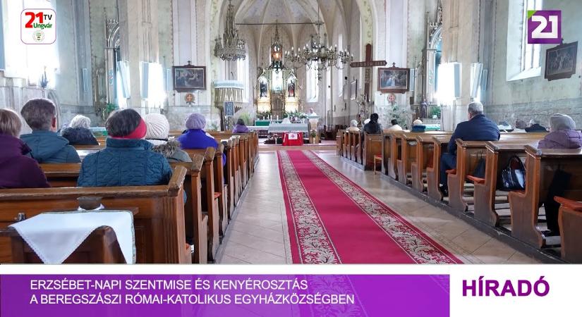 Erzsébet-napi szentmise és kenyérosztás a Beregszászi Római-Katolikus Egyházközségben (videó)