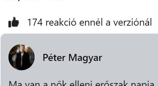 Nem győzte javítani bejegyzését Magyar Péter a nők elleni erőszak felszámolásáról szóló világnapon