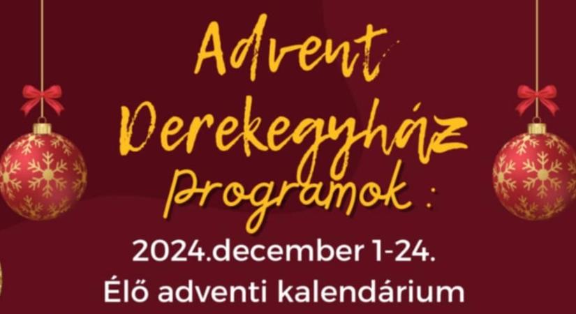 Szombatonként gyúl adventi gyertya Derekegyházon