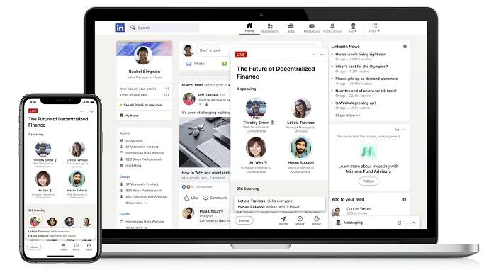 A LinkedIn kivezeti a dedikált élő audióeseményeket