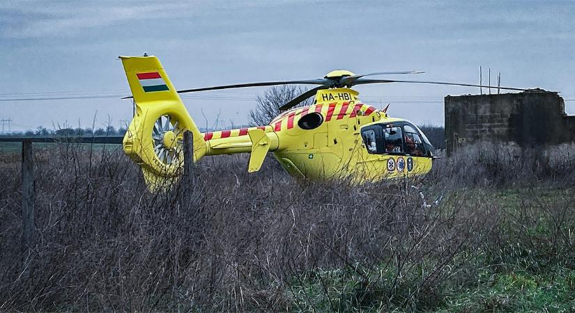 Mentőhelikoptert riasztottak egy nádudvari csecsemőhöz – videóval