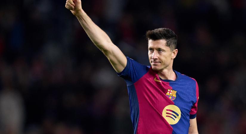 Lewandowski a történelem harmadik olyan futballistája lett, aki 100 gólt rúgott a BL-ben