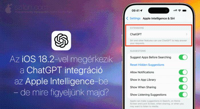 Az iOS 18.2-vel megérkezik a ChatGPT integráció az Apple Intelligence-be – de mire figyeljünk majd?