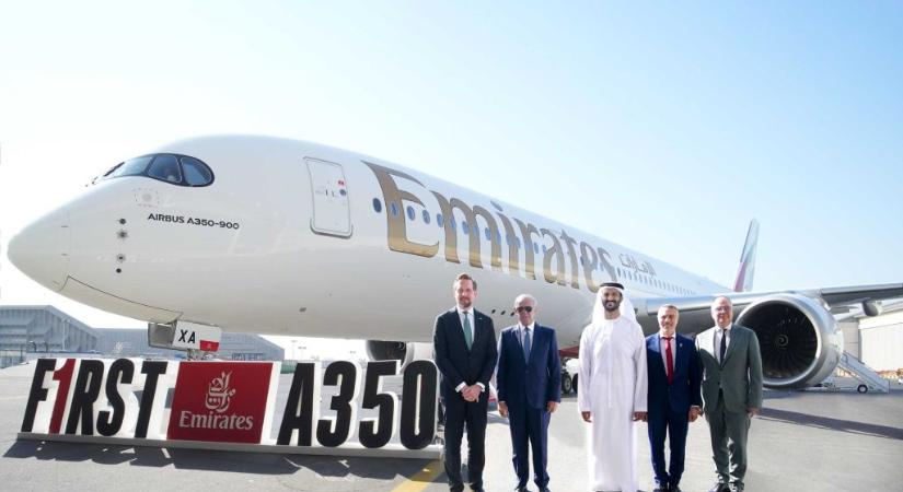 Az Emirates bemutatta első A350-es repülőgépét