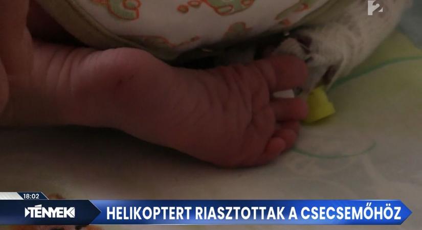 Már nem volt eszméleténél a nádudvari baba, akihez mentőhelikoptert is riasztottak – videóval