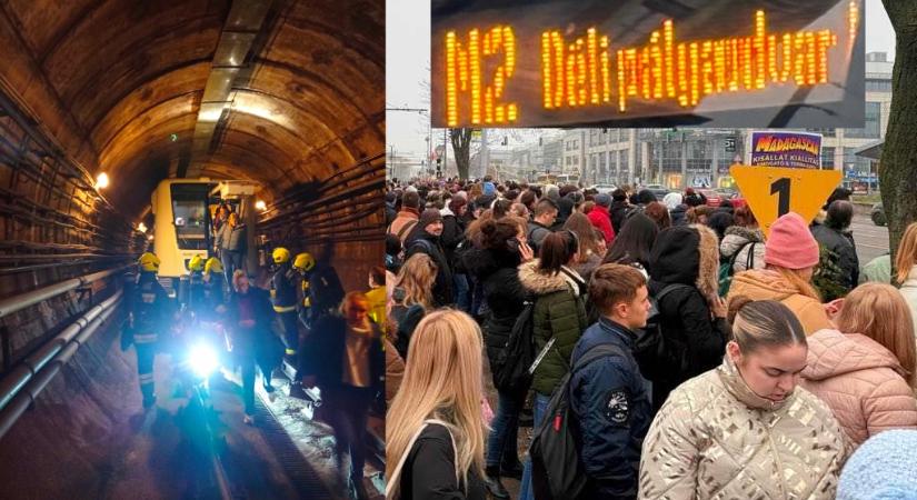 Járműhiba bénította meg az M2-es metró teljes vonalát