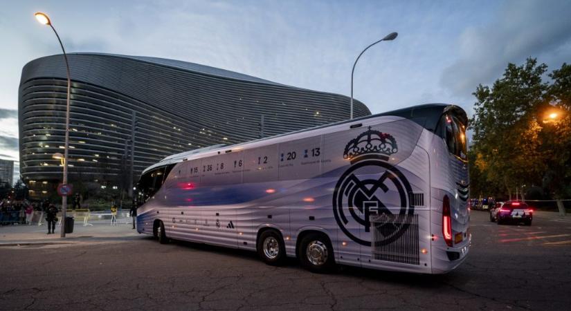 Balesetezett a Real Madrid csapatbusza Angliában