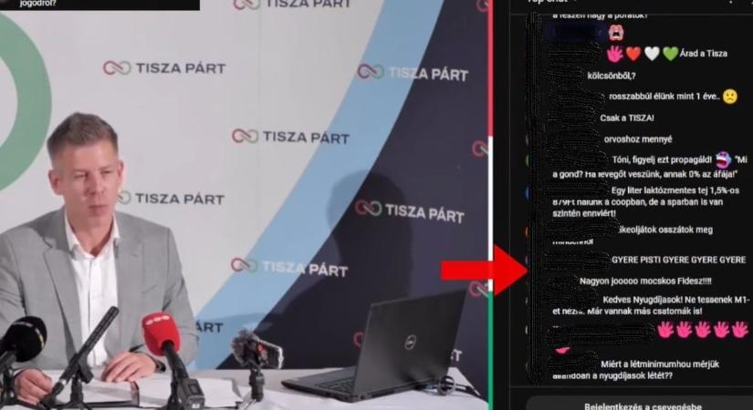 Így törlik Magyar Péter élő videója alatt a kritikus hozzászólásokat