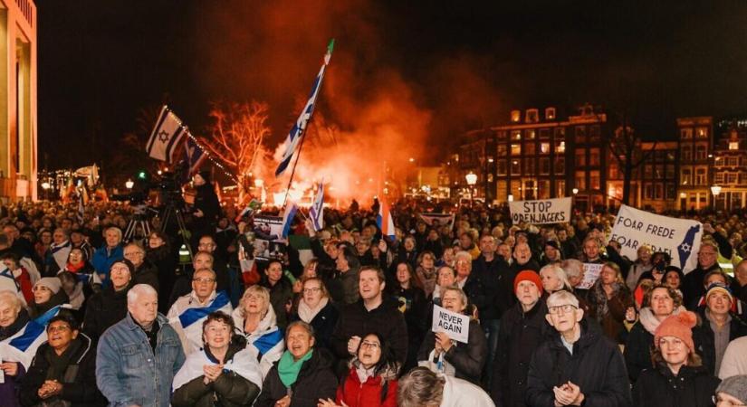 Több ezren tüntettek Amszterdamban az antiszemitizmus ellen