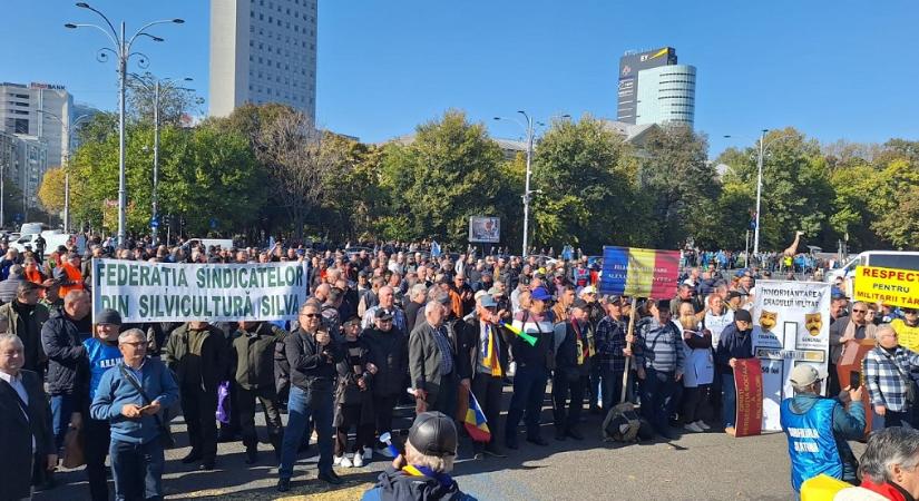 Bukarestben tüntetnek az erdészek